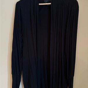 Elegant Black INC Draped Open Cardigan